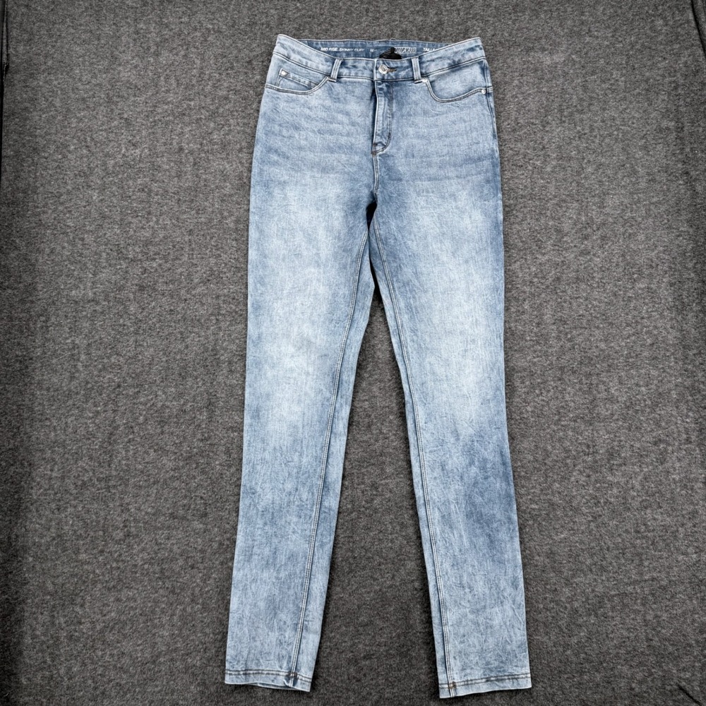 Peter Nygard Jeans Women Medium 10-12 Light Wash Mid Rise Skinny Cuff Denim slim